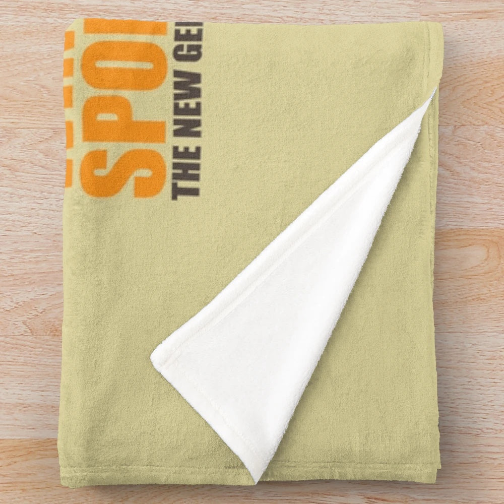 Cozy plush blanket with winter sports design