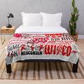 University of Wisconsin Badgers plush throw blanket