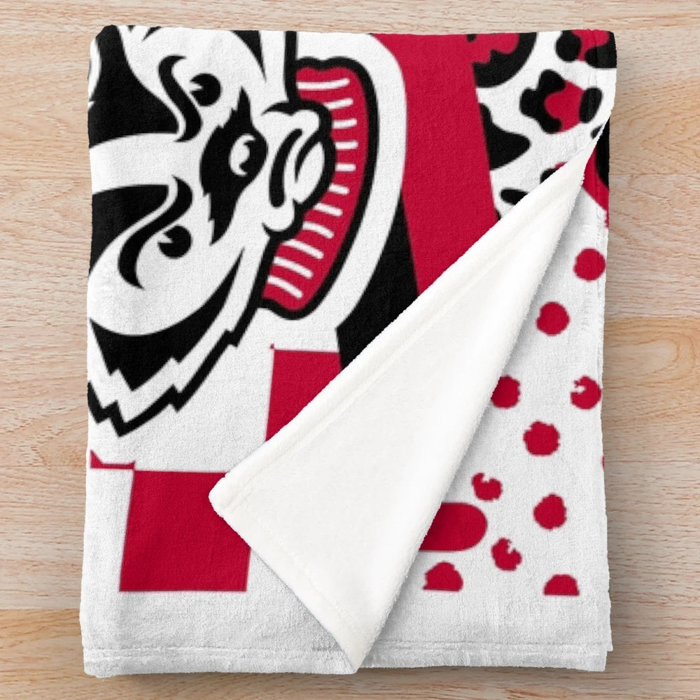 Soft and plush blanket in Wisconsin-inspired colors and patterns