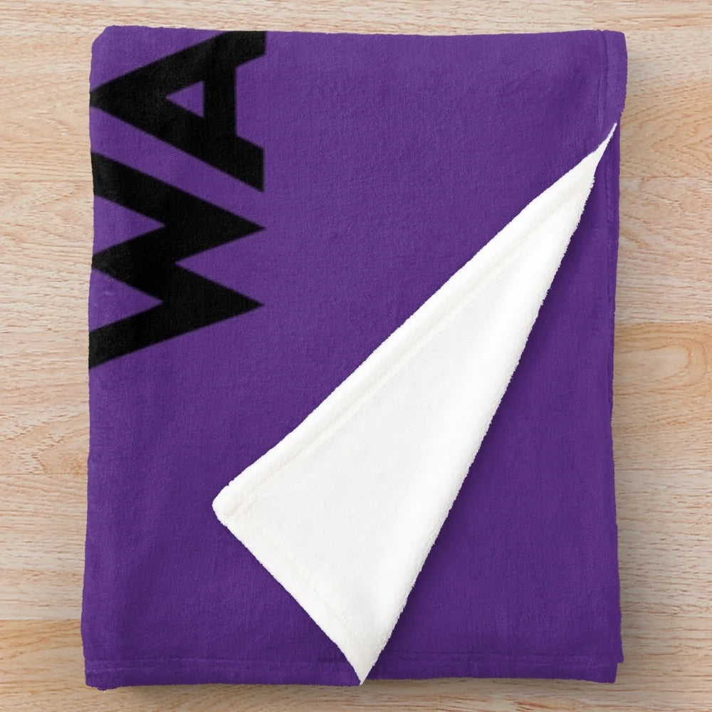 University of Wisconsin-Whitewater Plush Blanket featuring the school logo and colors