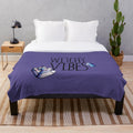 Witchy plush blanket with crystals and bohemian style