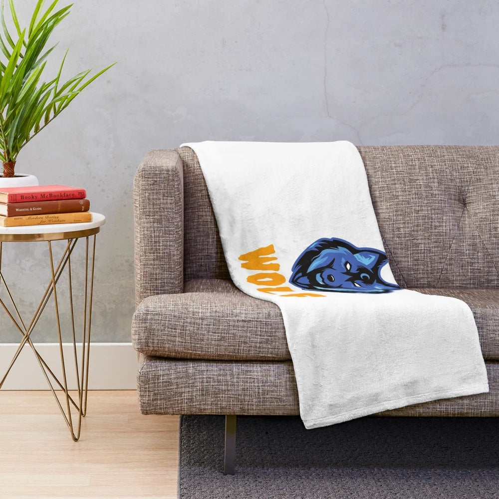 Soft and Cuddly Wolf Plush Blanket