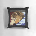 Plush pillow with wolf and Goldilocks design, ideal for WolfQuest enthusiasts