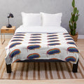 Plush blanket with a woodlouse or pill bug animal print design