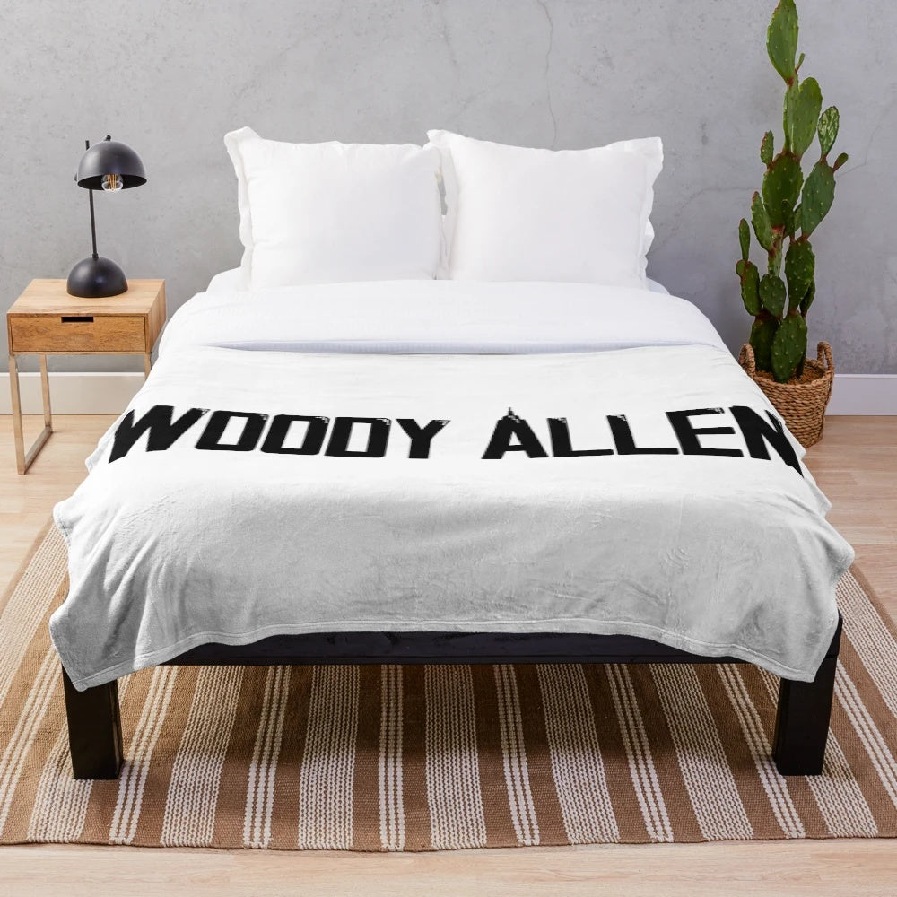 Woody inspired plush blanket with Manhattan and movie references