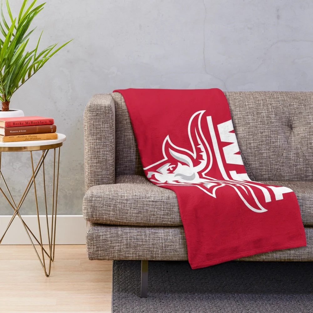 Worcester Polytechnic Institute plush blanket with logo