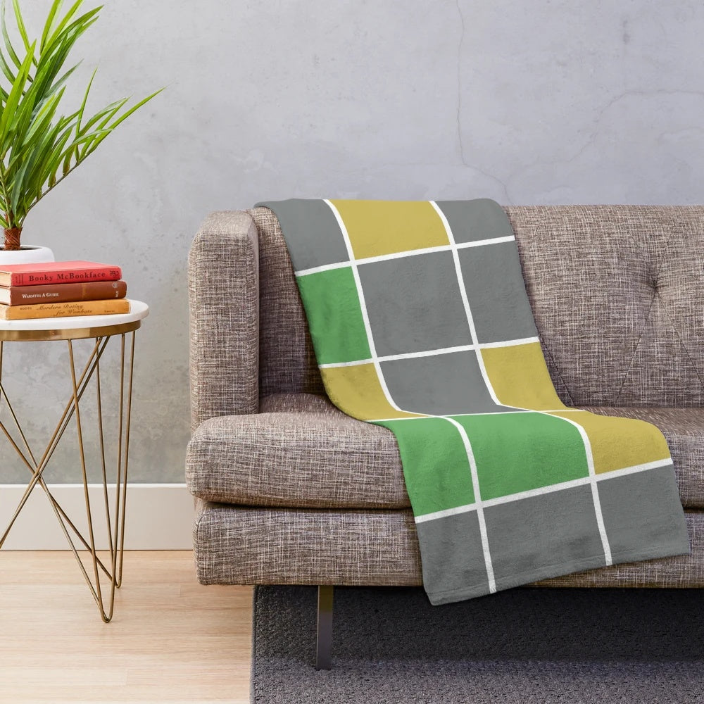 Wordle plush blanket with colorful game tiles