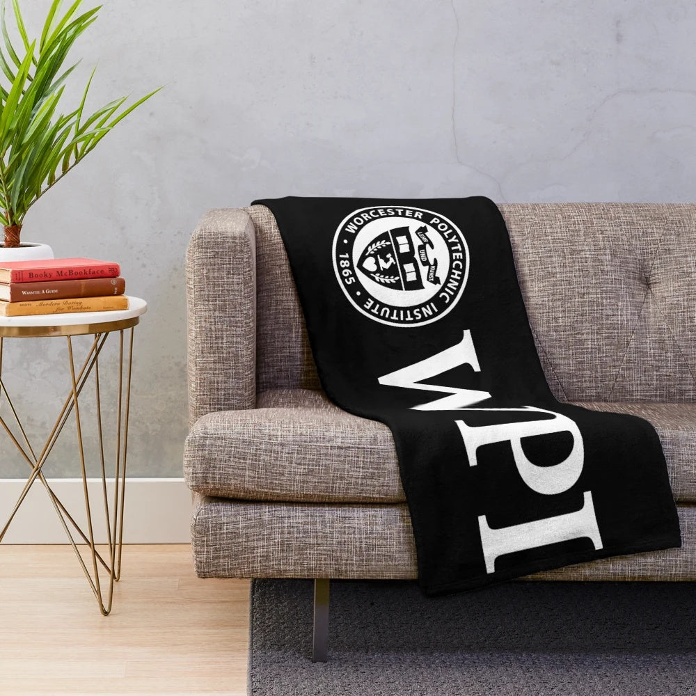 WPI Plush Blanket with College Logo