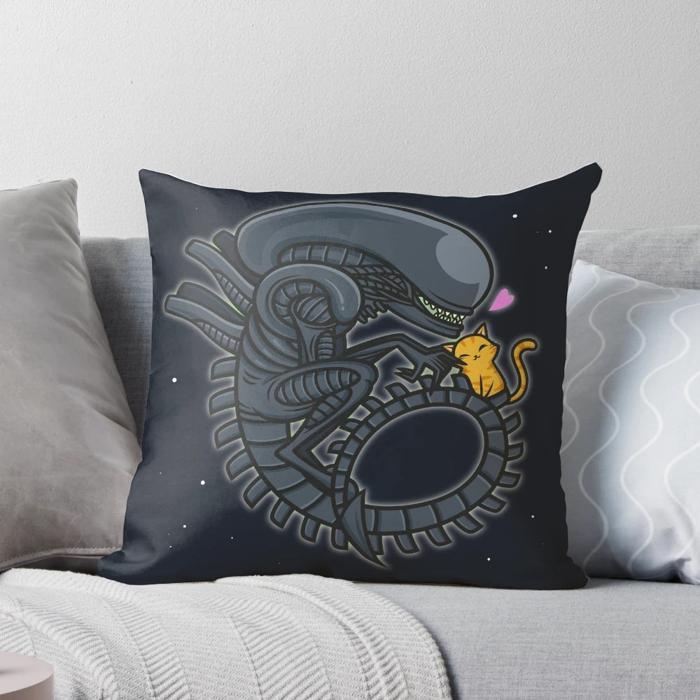 Soft and cuddly xenomorph pillow featuring the iconic alien creature from the Alien franchise
