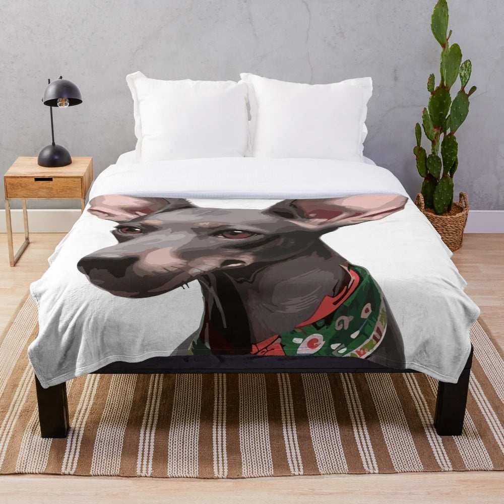 Xolo dog plush blanket for dog lovers