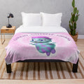 Soft, plush blanket with "Bibble's Beliefs" design for y2k aesthetic and internet culture enthusiasts