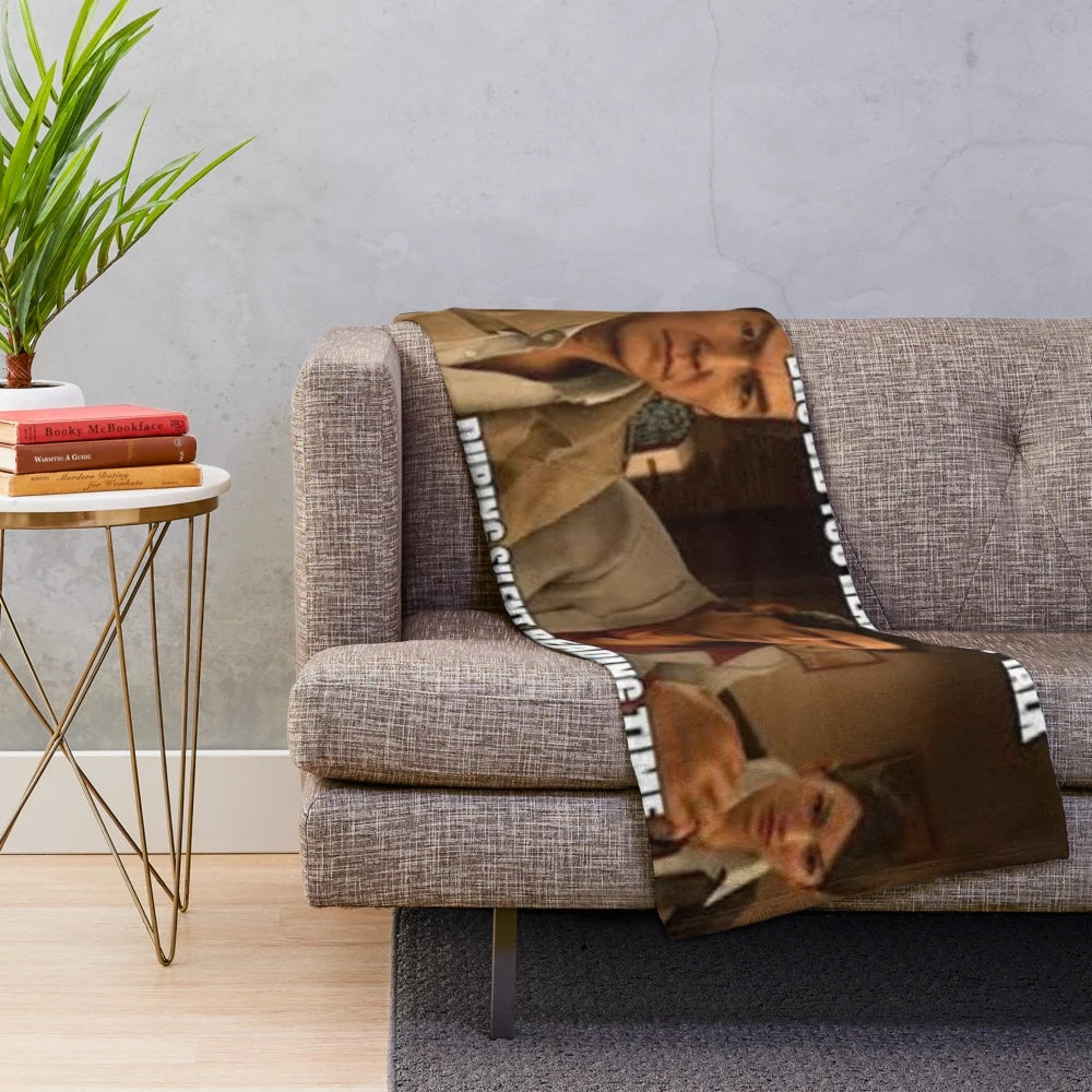 Yakuza-inspired plush blanket featuring popular characters and Japanese cultural elements