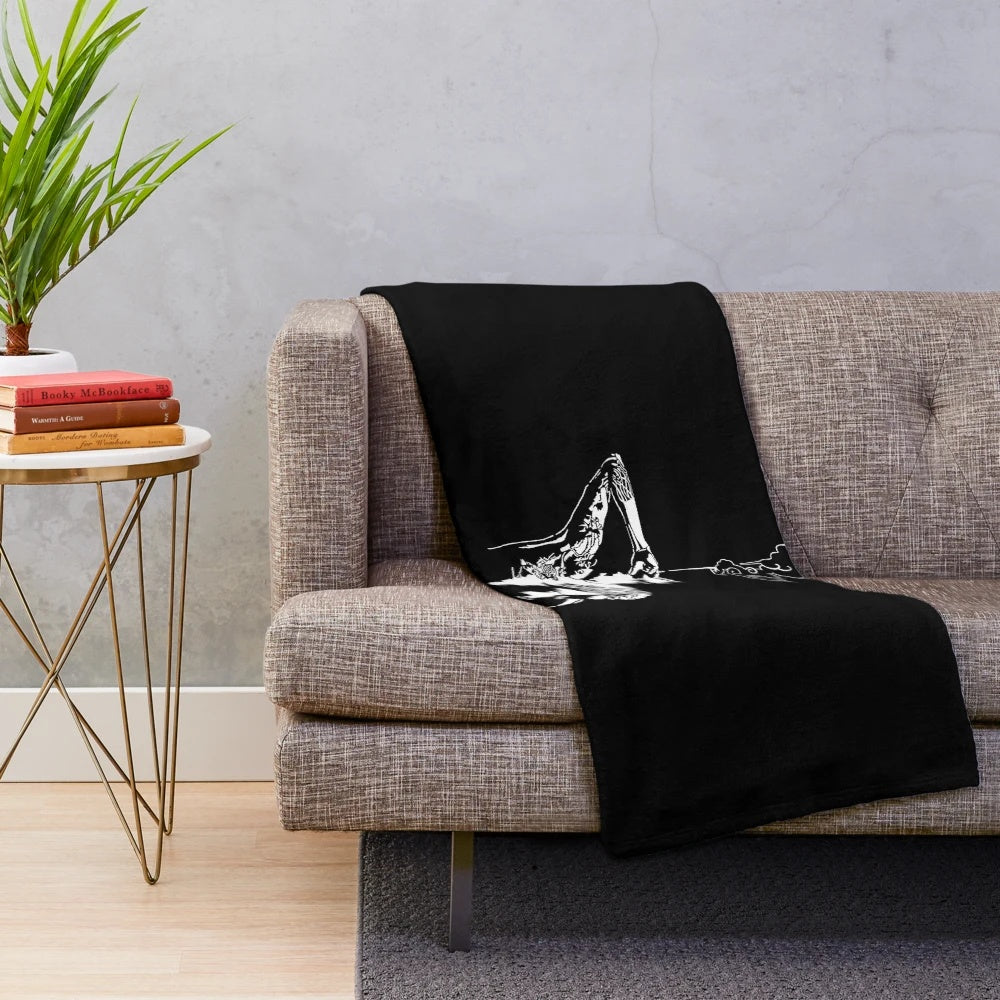 Yakuza-themed plush blanket with cute anime-style design