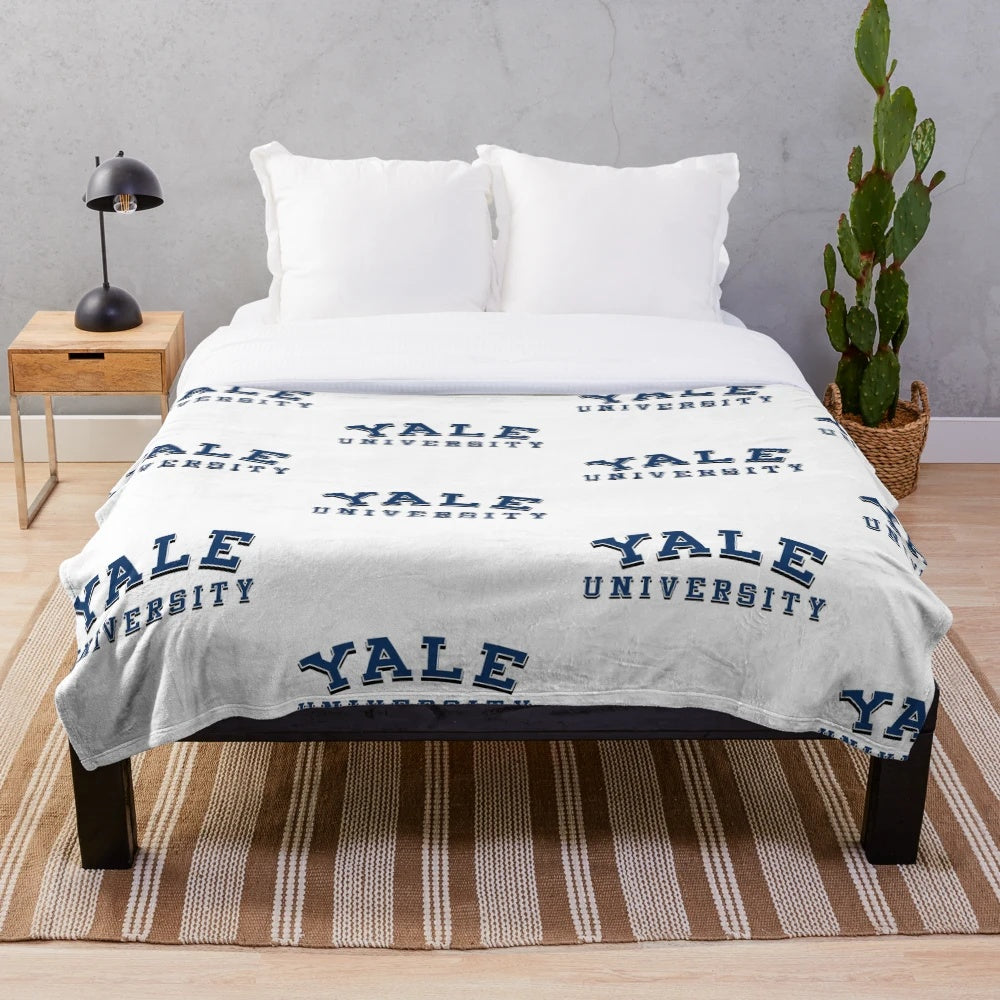 Yale University-inspired plush blanket