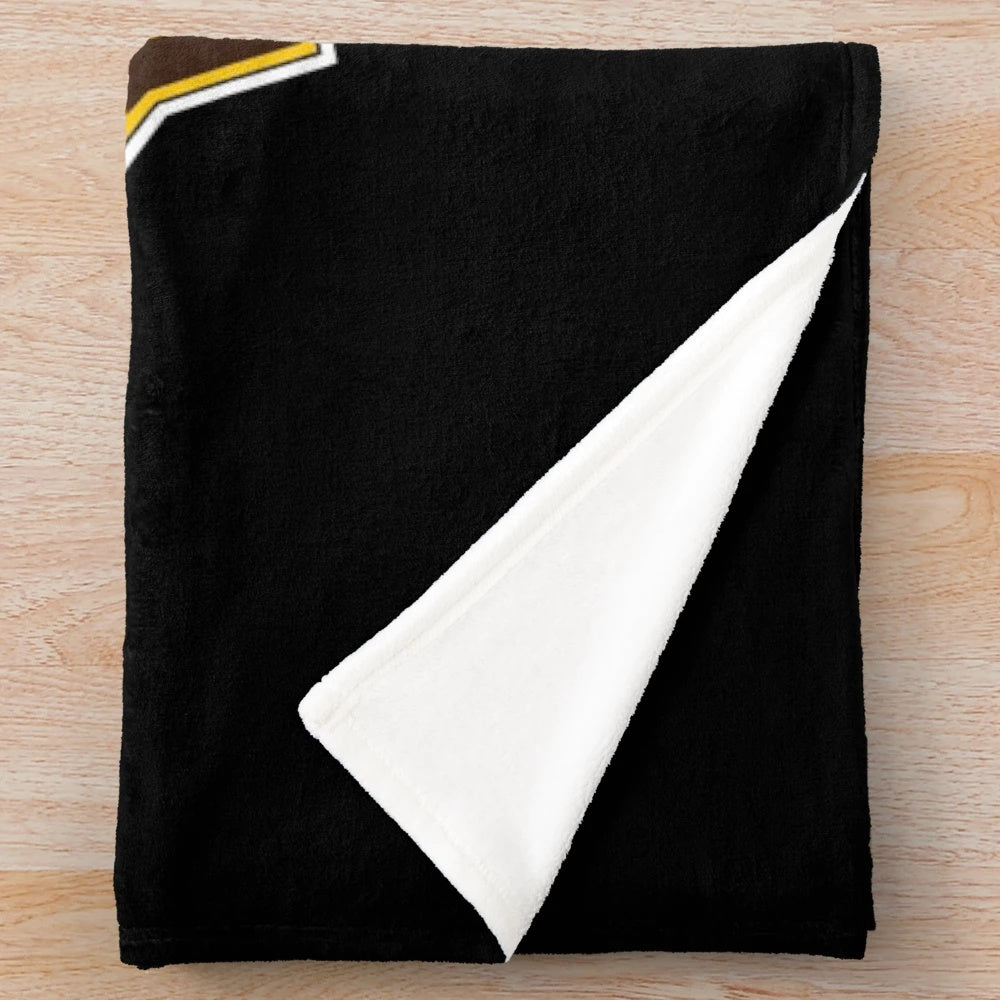 Yellow Jackets plush blanket with school logo