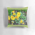 Yellowstone National Park inspired throw pillow featuring a scenic landscape design