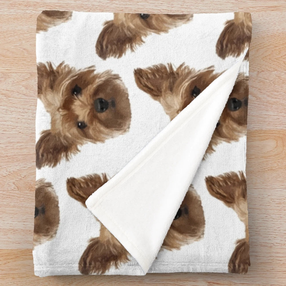 Soft and cuddly Yorkshire Terrier plush blanket
