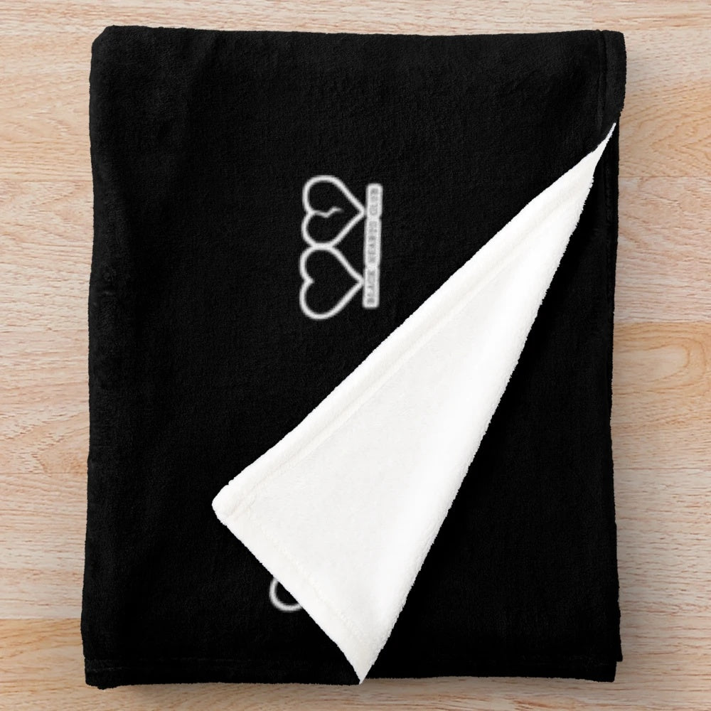 Soft, plush blanket featuring the Black Hearts Club design, inspired by the music of Yungblud.