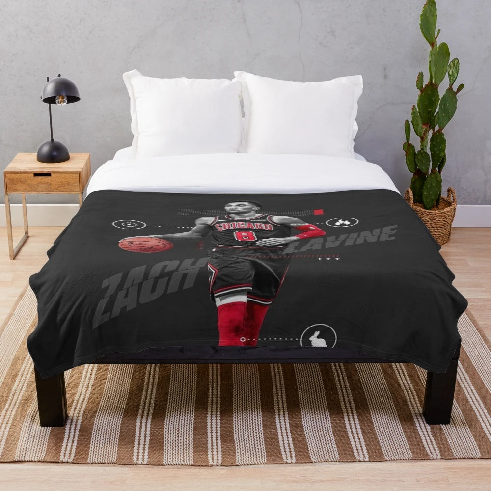 Zach LaVine plush blanket for basketball enthusiasts