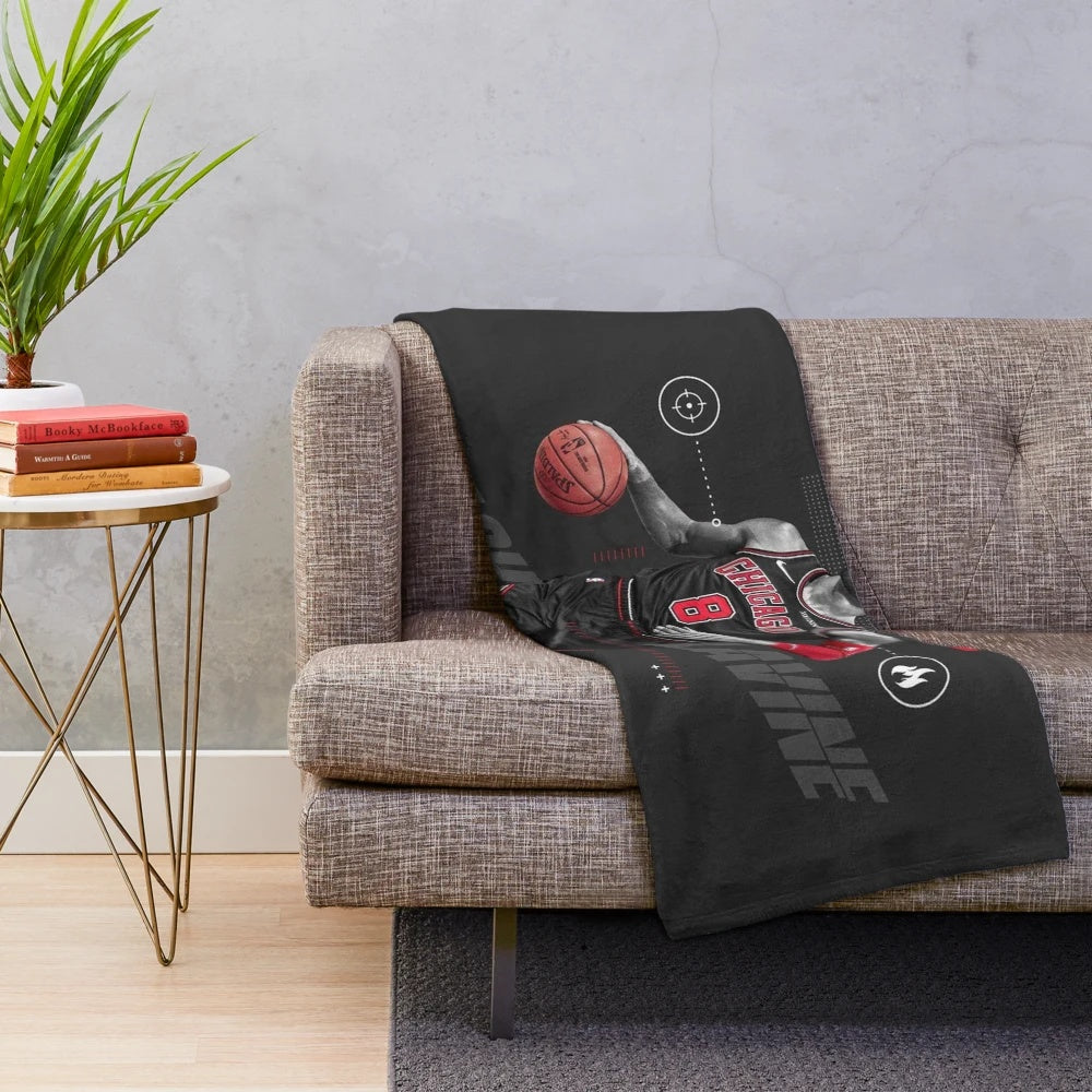 Zach LaVine plush blanket for basketball enthusiasts