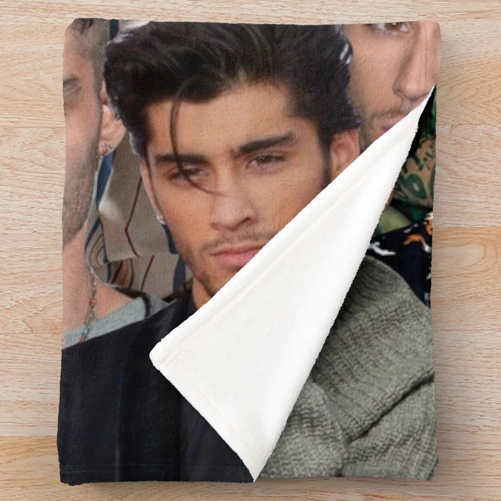 Zayn Malik Photo Collage Plush Blanket