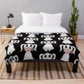 Zero the dog from The Nightmare Before Christmas on a soft, plush blanket