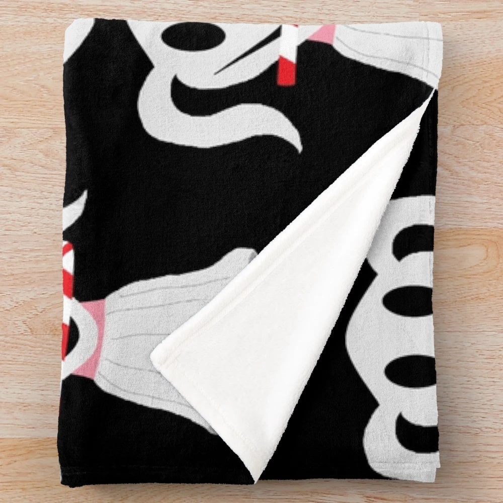 Zero the dog from The Nightmare Before Christmas on a soft, plush blanket