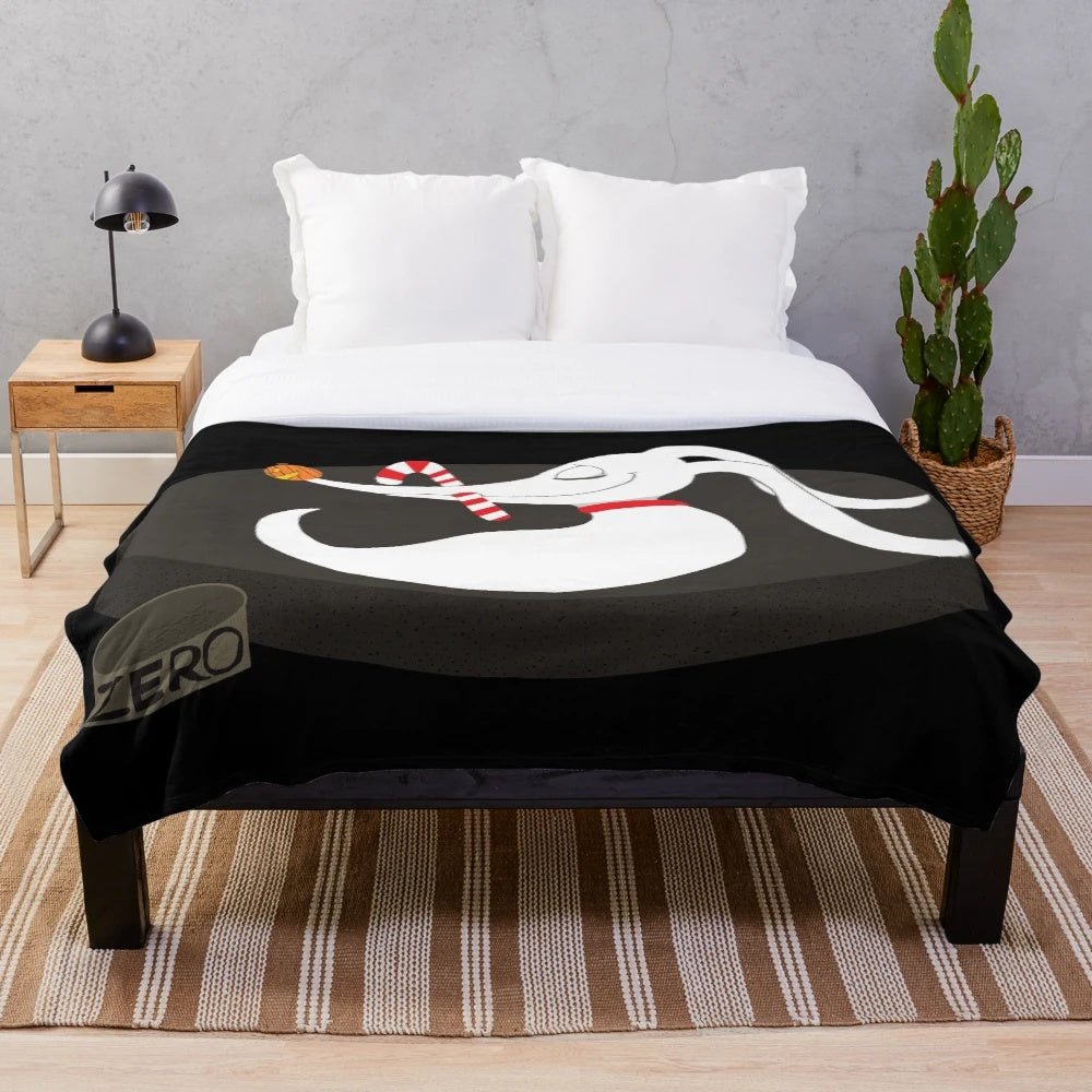 Cozy Zero the Dog Plush Blanket from Nightmare Before Christmas