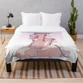 Zero Two inspired plush blanket with Darling in the Franxx anime artwork