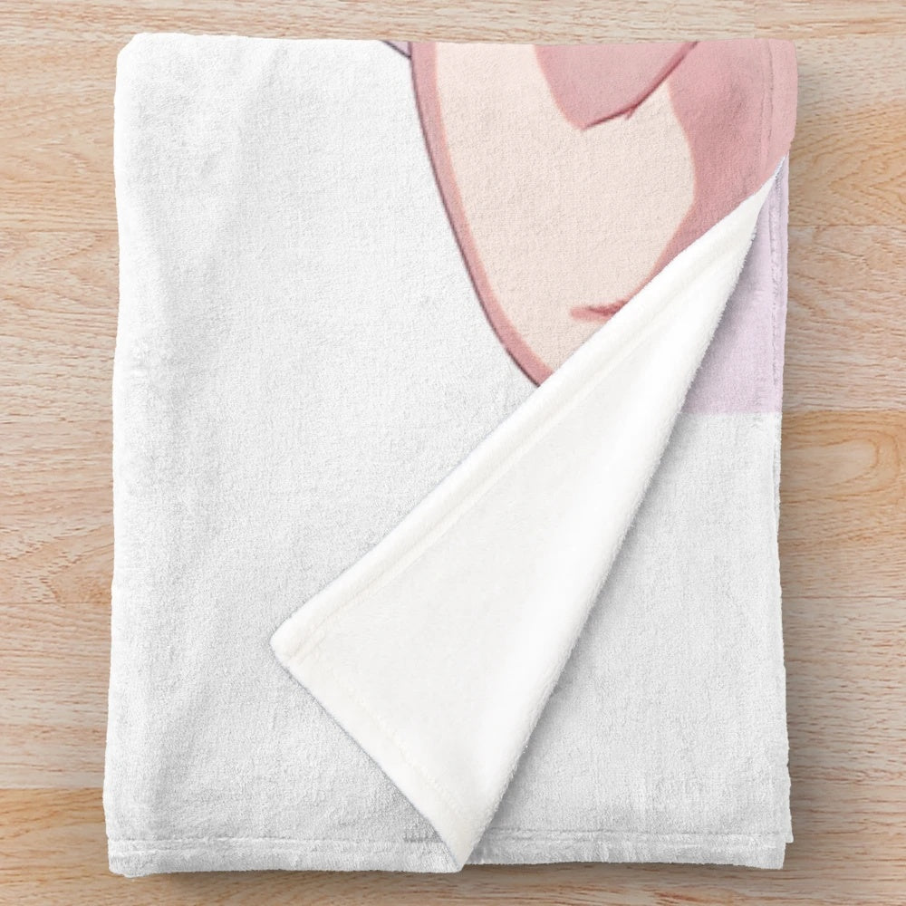 Zero Two inspired plush blanket with Darling in the Franxx anime artwork
