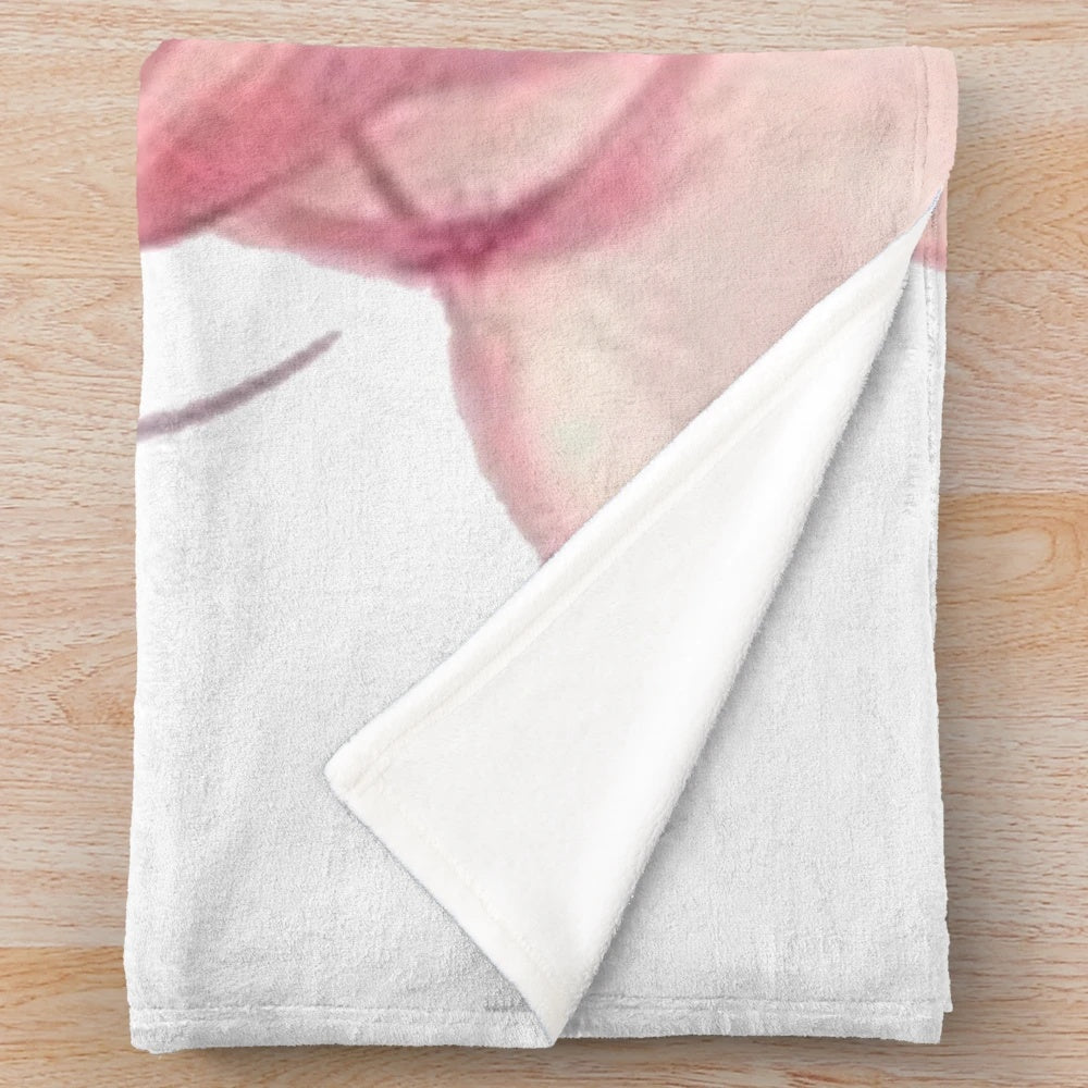 Zero Two inspired plush blanket with anime character design