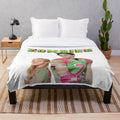 Plush blanket featuring Disney's Zombies characters Addison and Zed