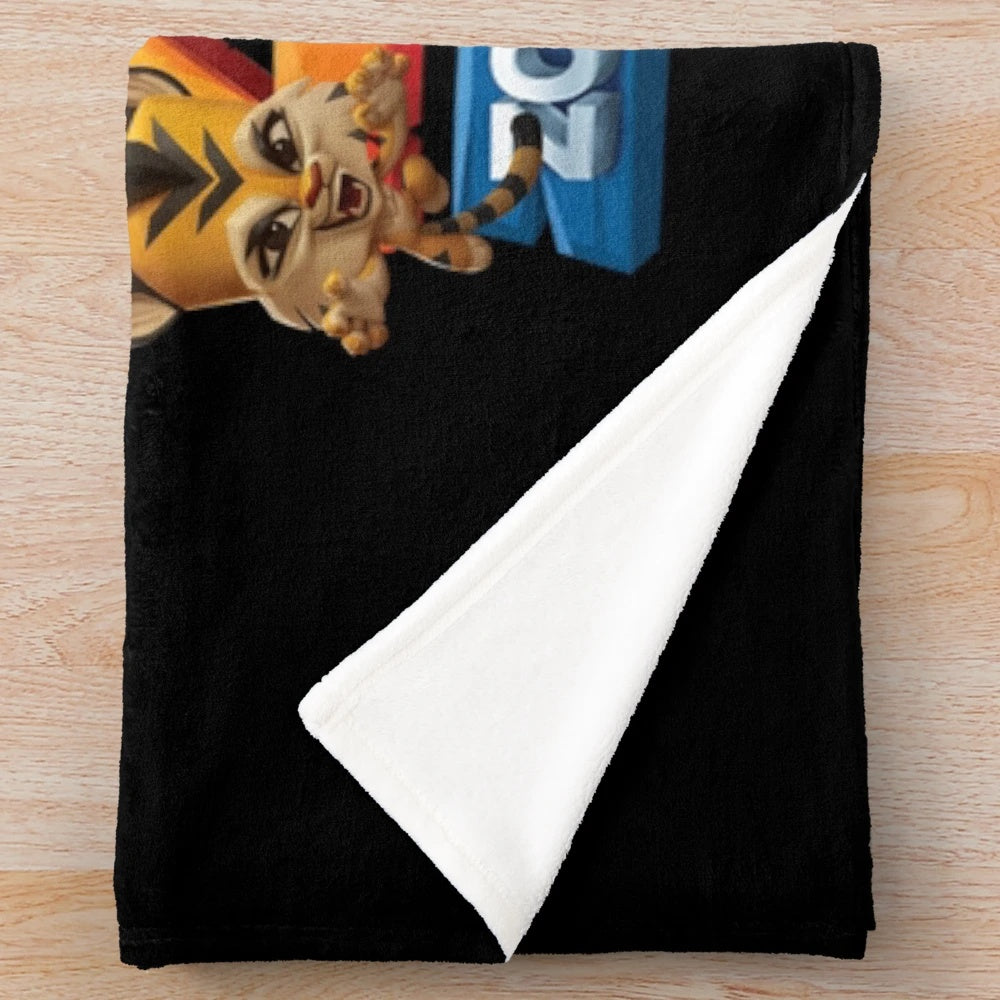 Zooba Battle Arena Plush Blanket featuring Finn and Nix characters