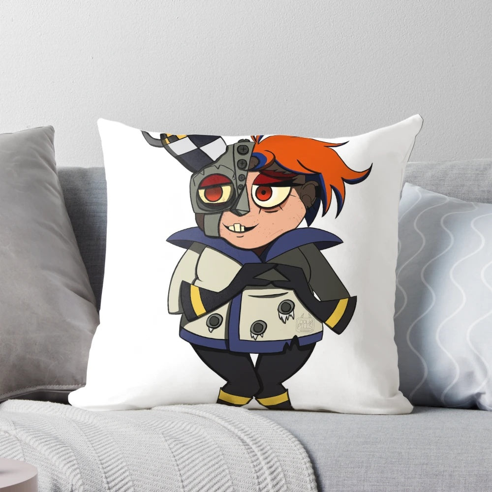 Crash Bandicoot Dr. N-Gin inspired plush pillow with custom artwork