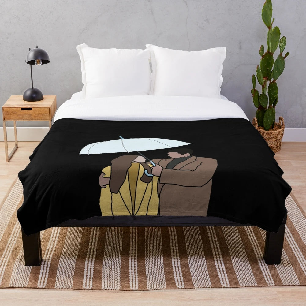 Crash Landing on You Inspired Plush Blanket featuring Hyun Bin and Son Ye-jin