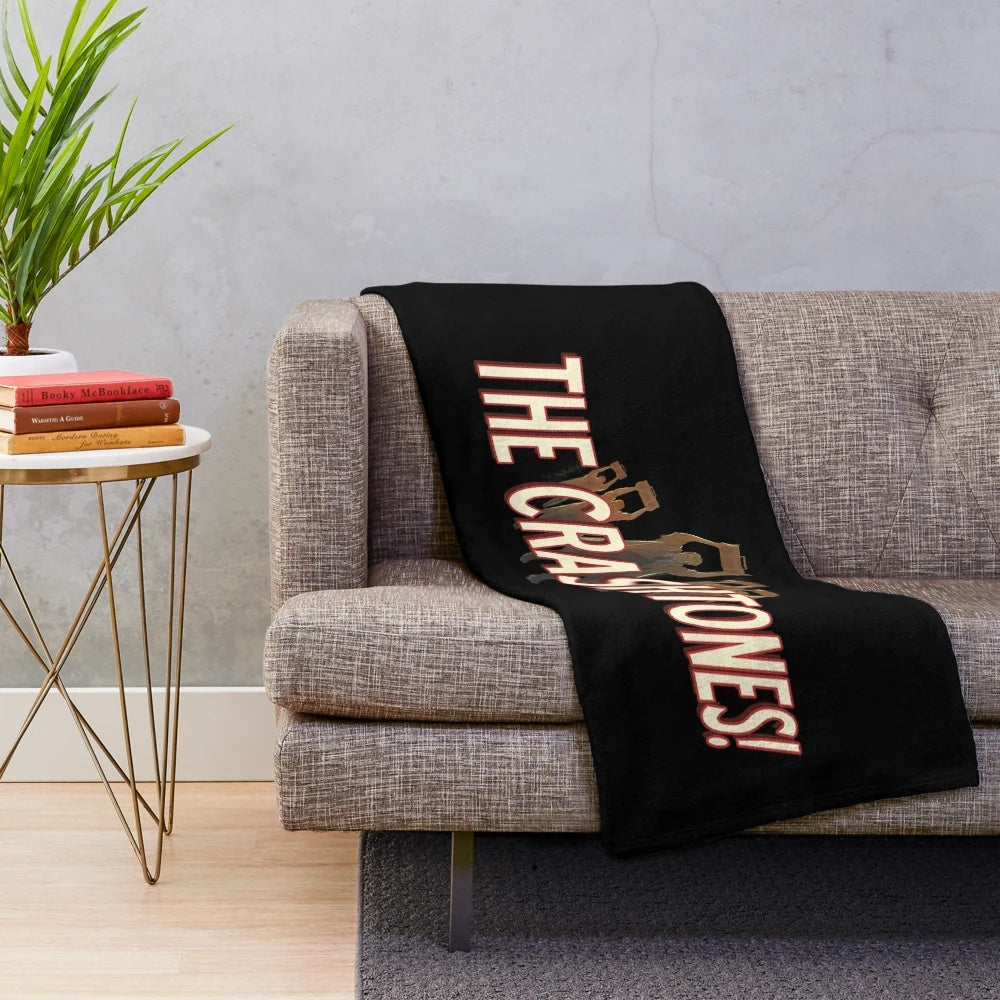 Crashtones-inspired plush blanket featuring the band's logo and imagery