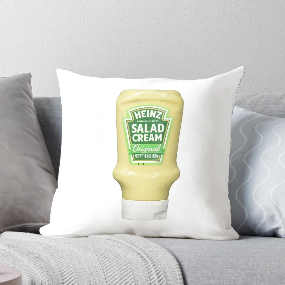 Decorative salad cream-inspired pillow product
