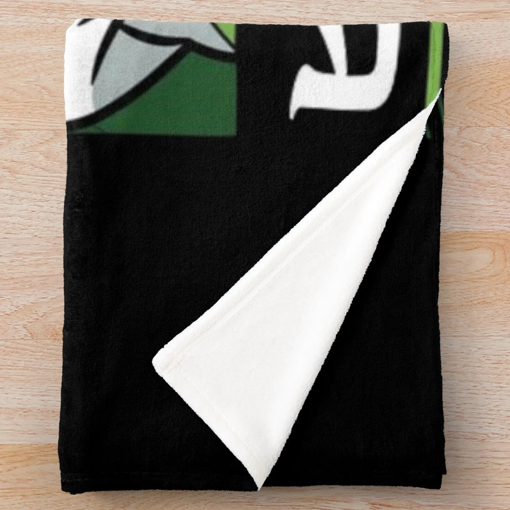Cartoon parody plush blanket featuring a humorous pop culture mashup design
