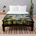 Creature from the Black Lagoon inspired plush blanket