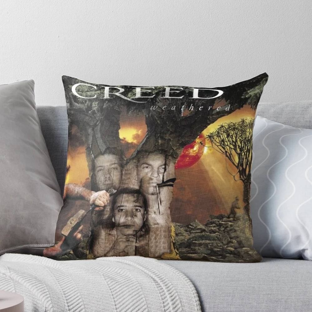 Creed Weathered Music Album Pillow for Home Decor