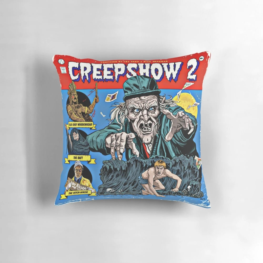 Creepshow 2 horror movie-themed decorative pillow