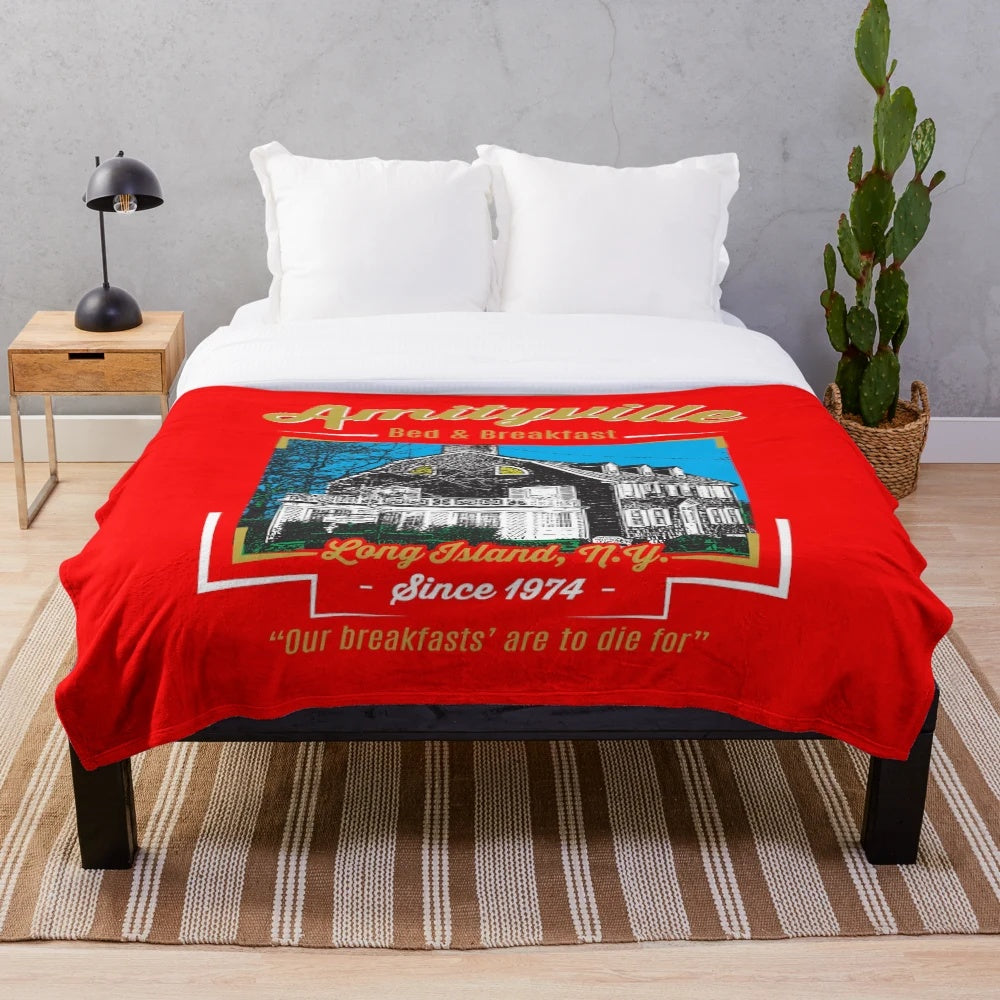 Amityville Horror inspired plush blanket