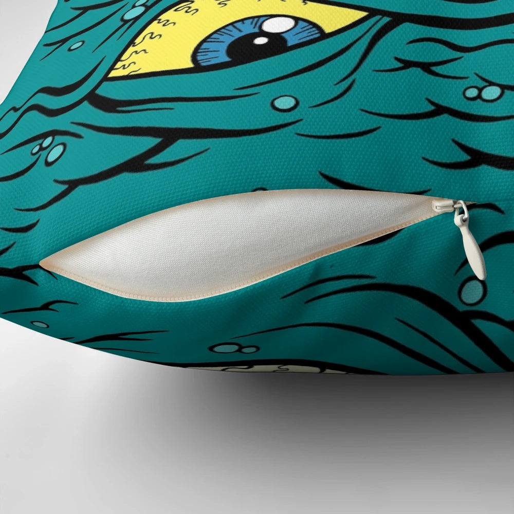 Creepy Creatures Monster Pillow with Fright Friends design by artist Phil Postma