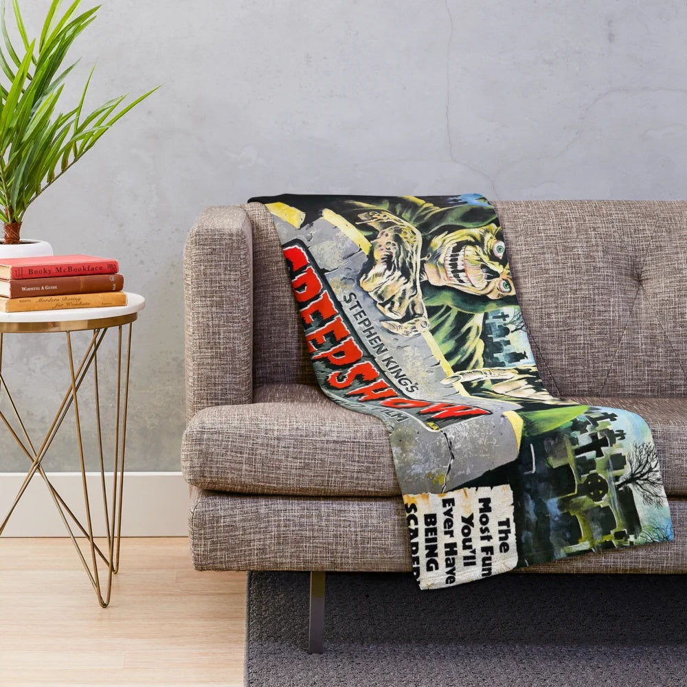 Creepy plush blanket inspired by Creepshow horror movie franchise