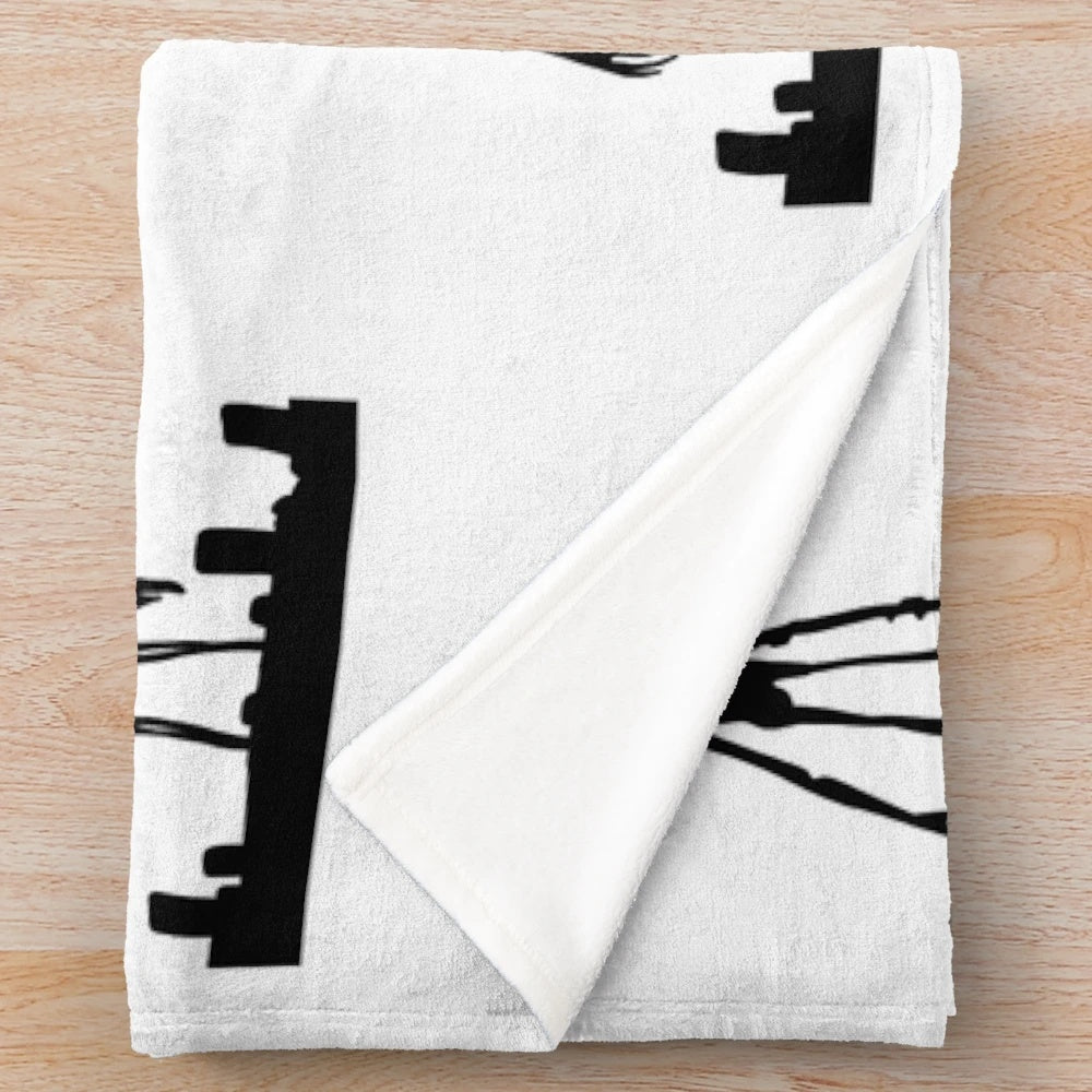 Siren head themed plush fleece blanket