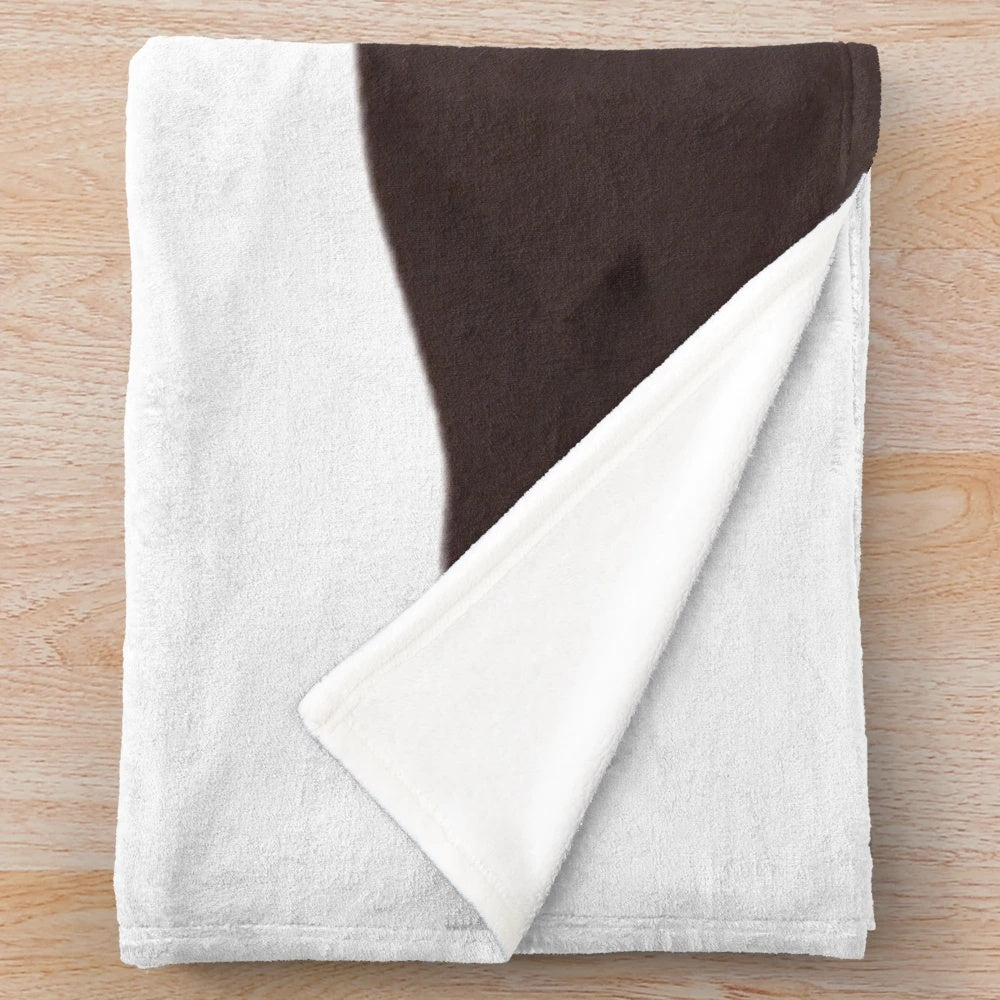 Plush blanket featuring a skin mask design inspired by the character Dwight Schrute from the TV show The Office