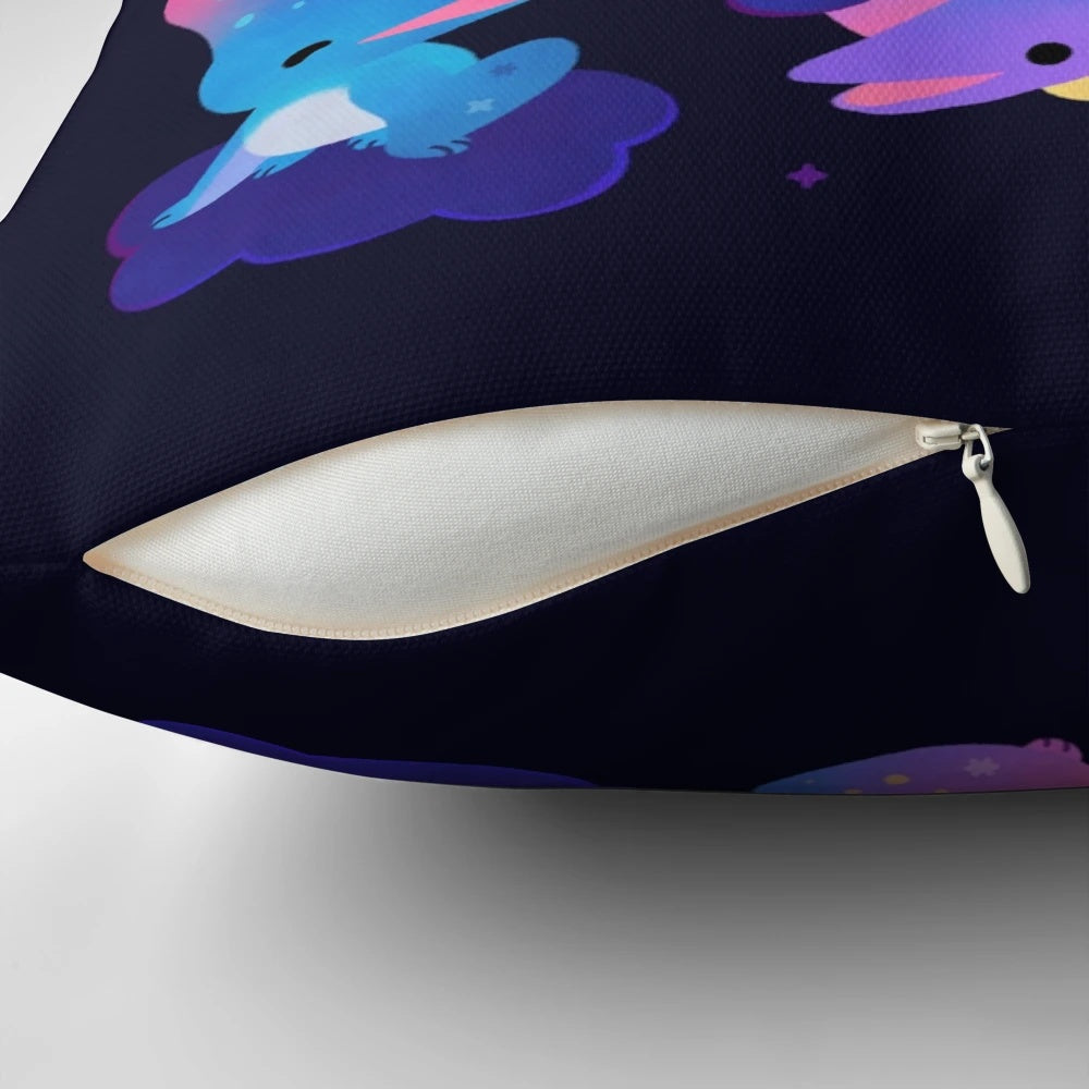 A soft, plush pillow featuring an illustration of a Pteranodon, a majestic flying reptile from the Cretaceous period.