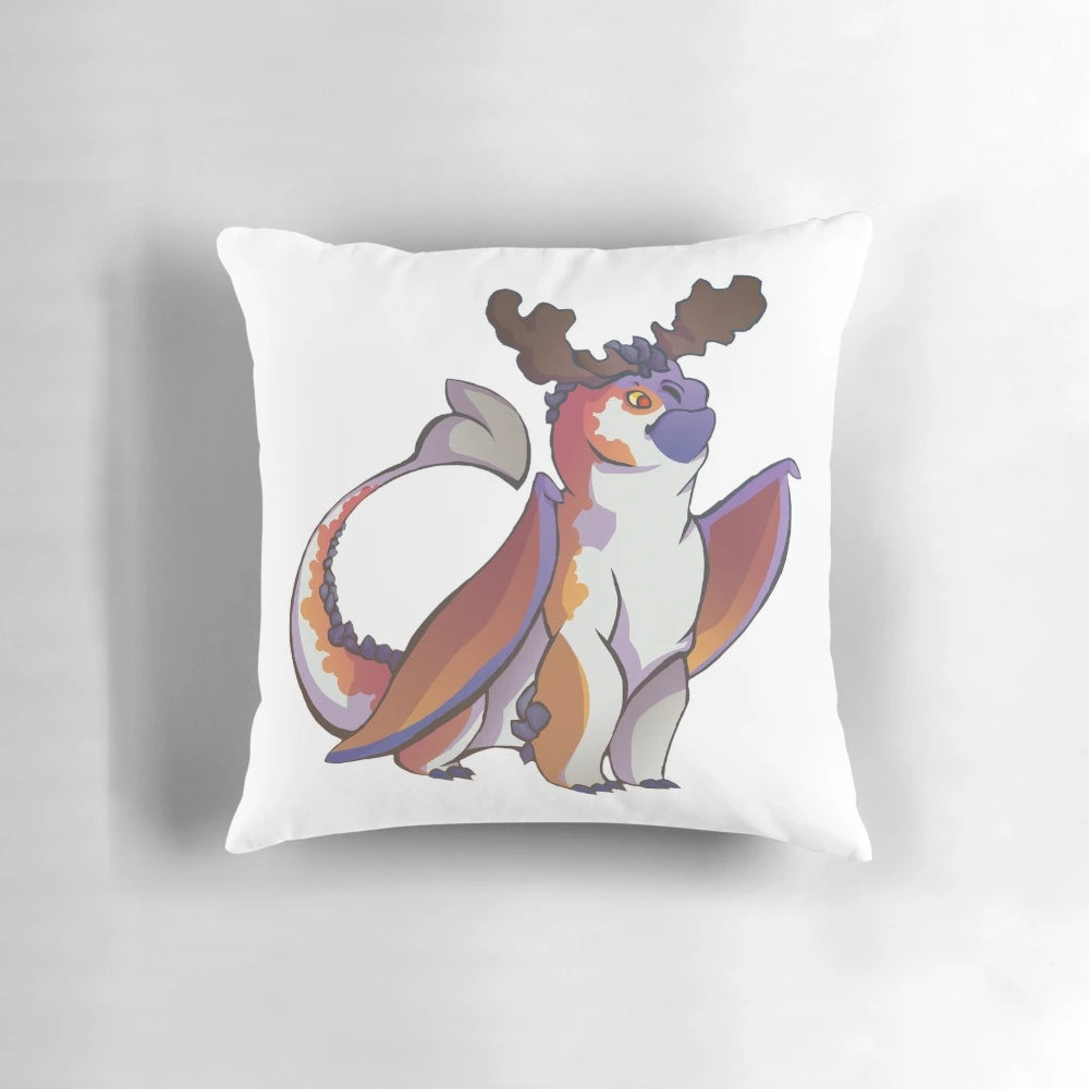 Crimson Goregutter Plush Pillow, a cozy and cuddly dragon-themed home decor item from the How to Train Your Dragon franchise.