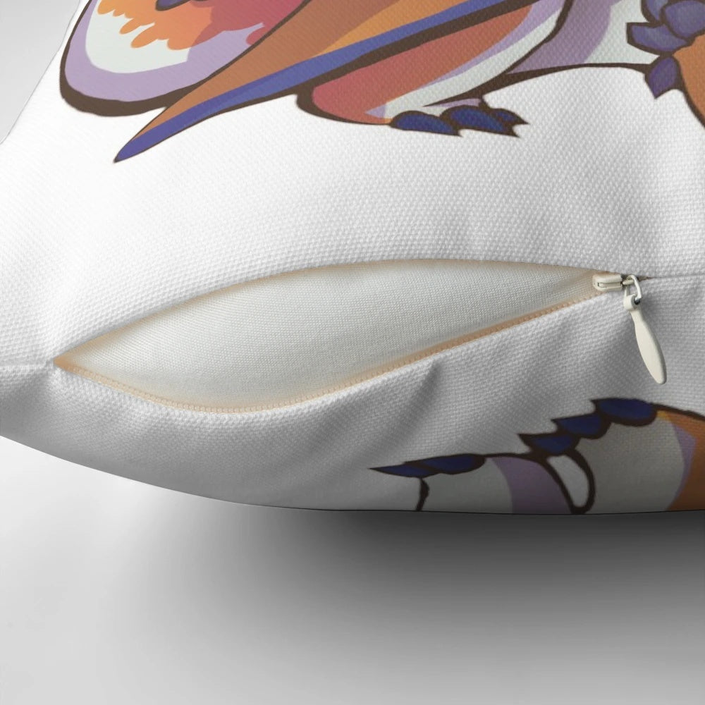 Crimson Goregutter Plush Pillow, a cozy and cuddly dragon-themed home decor item from the How to Train Your Dragon franchise.