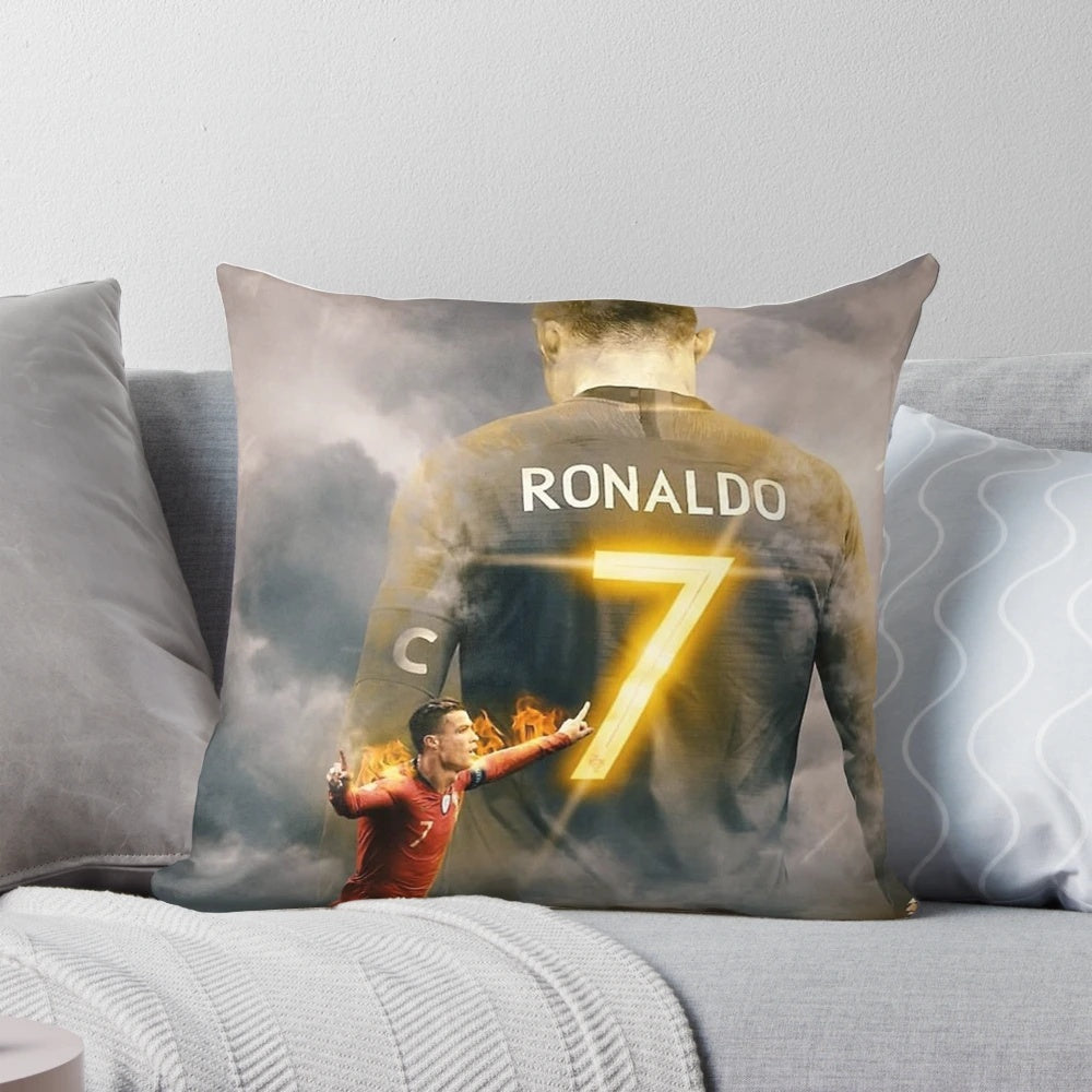 Aesthetic Cristiano Ronaldo CR7 signature soccer/football pillow for home decor